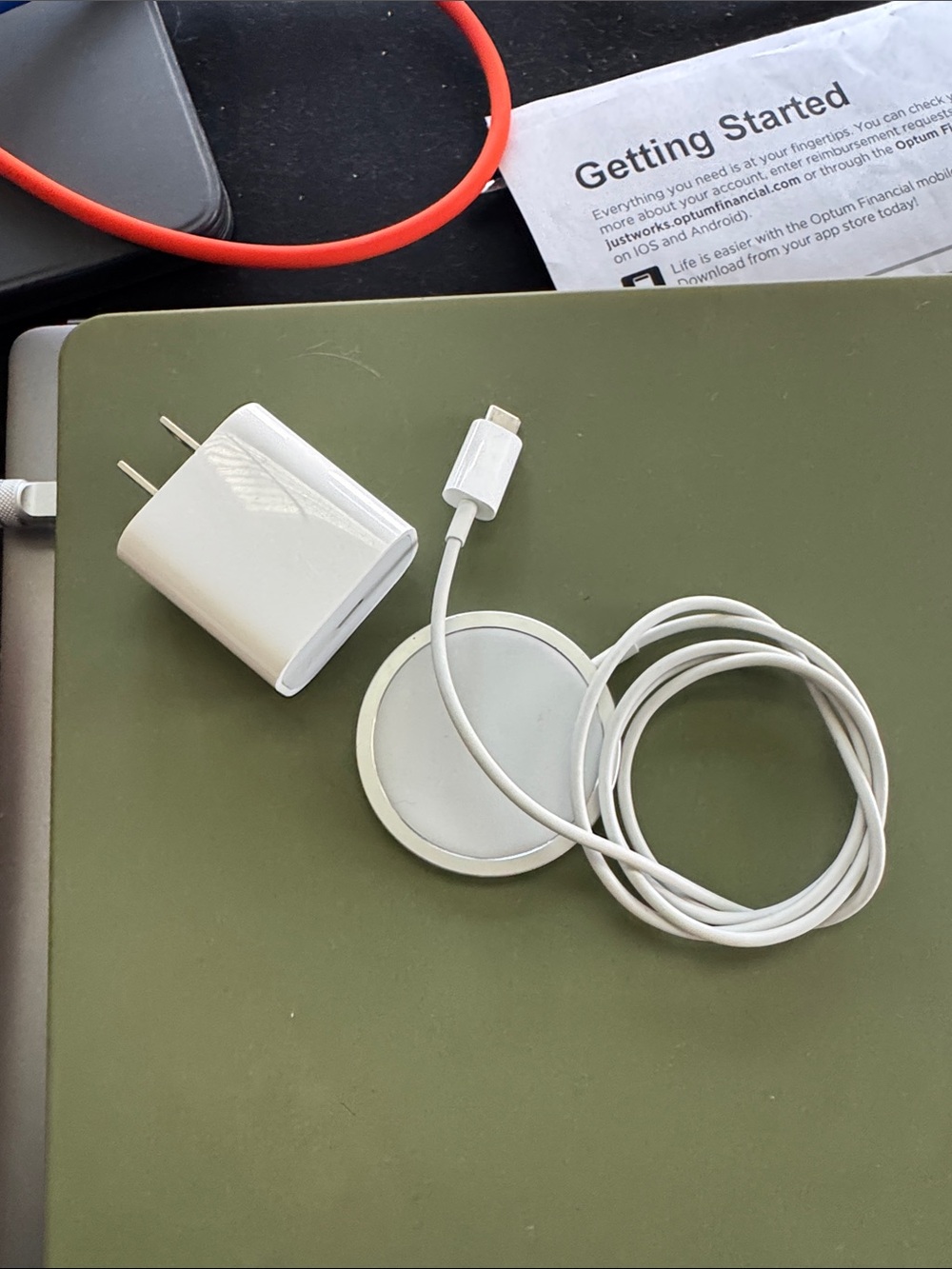 Apple White MagSafe Charger with USB-C Cable and charging block